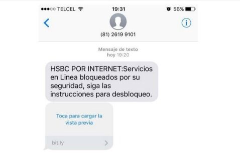 Condusef alerta de fraudes por mensaje de texto - FRAUDE-HSBC-Milenio