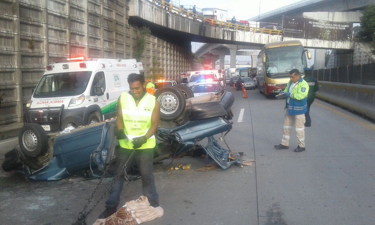 Accidente en la México-Puebla deja seis heridos - accidente-puebla
