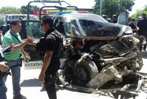 Carambola deja un civil y cuatro policías heridos en Tamaulipas