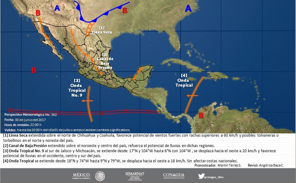 Prevén lluvias en 30 estados del país - clima-1-jul