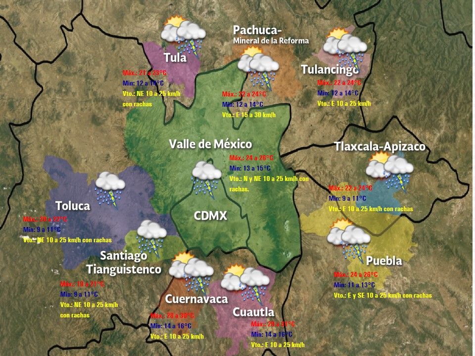 Prevalecerán las lluvias y posible caída de granizo en la Ciudad de México - clima-13-jul-cdmx