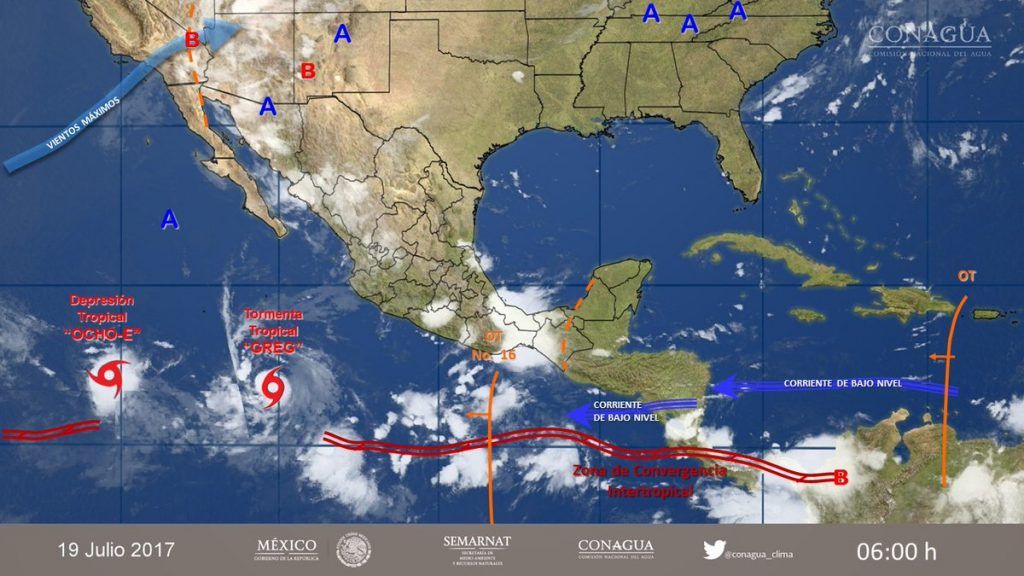 Prevén tormentas fuertes en varios estados del país - clima-19-jul-1024x576