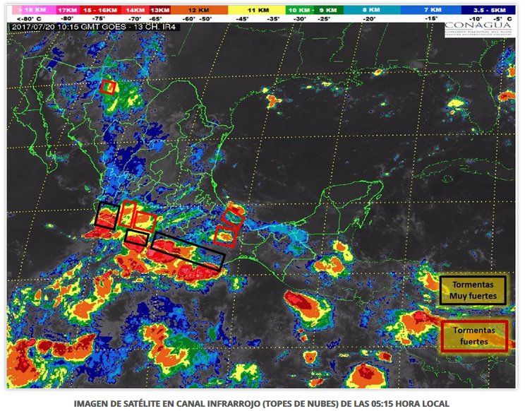 Continuarán las lluvias en la mayor parte del país - clima-20-jul-lluvias