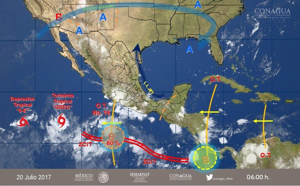 Continuarán las lluvias en la mayor parte del país - clima-20-jul
