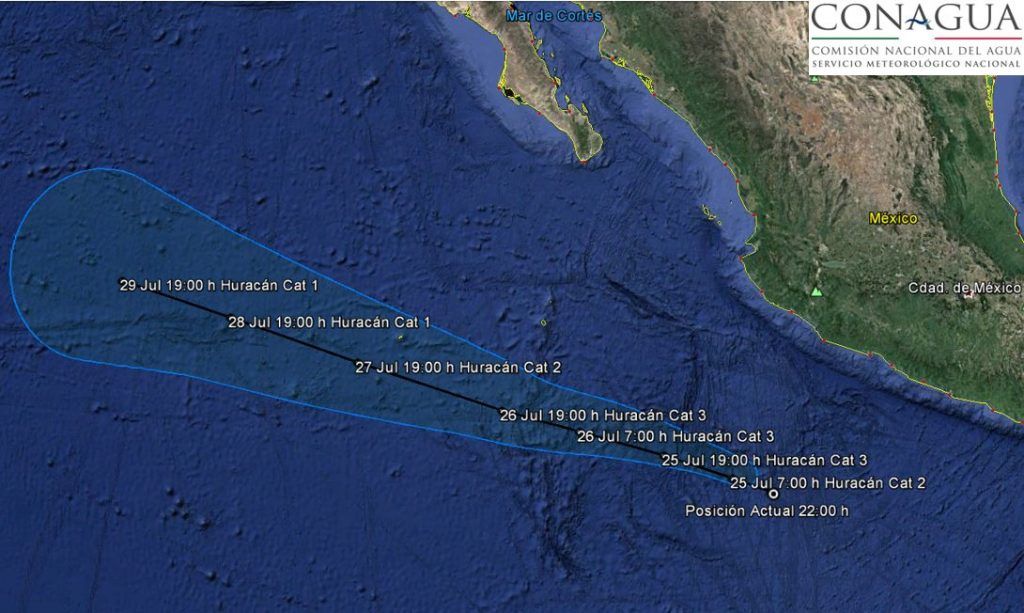 Huracán Hilary provocará tormentas en gran parte del país - hillary-clima2-1024x613