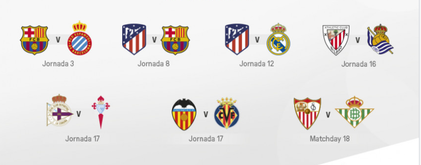 Calendario 2017-18 de La Liga de España - la-liga-derbis