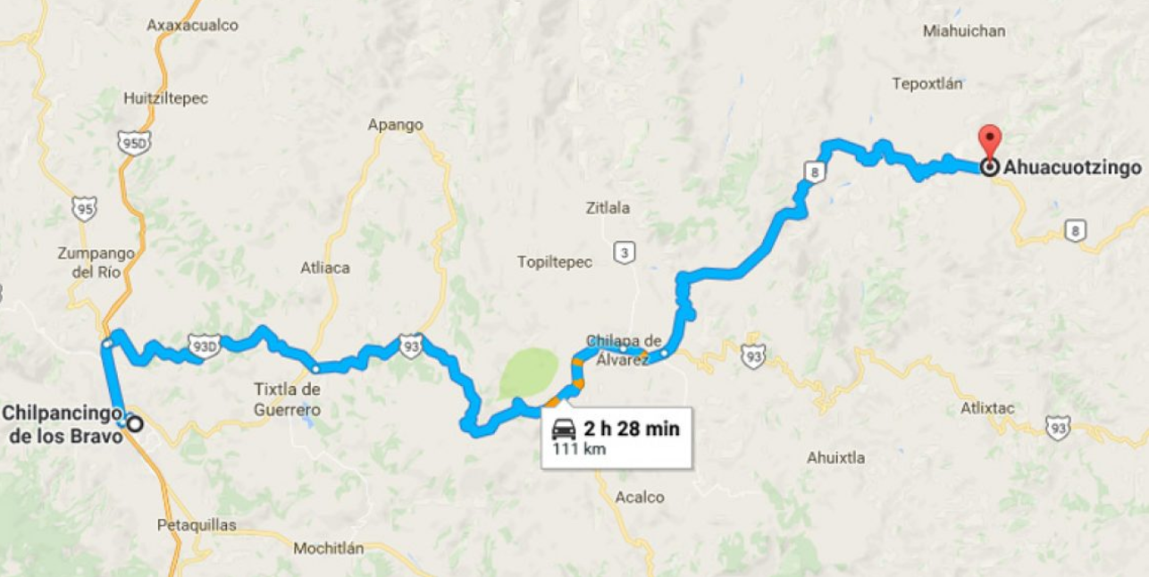 Asalto a camioneta de Prospera deja siete muertos en Guerrero - mapa