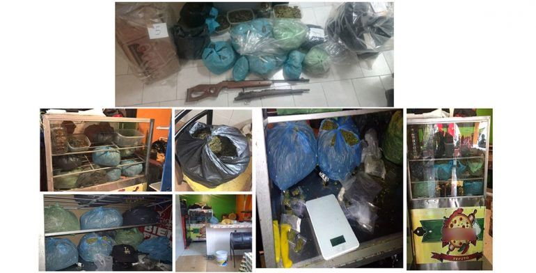 Encuentran 32 kilos de mariguana en pizzería de la colonia Morelos