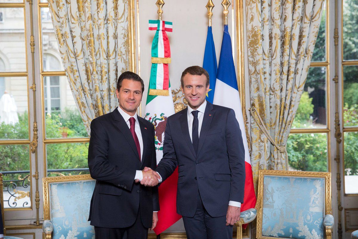 Enrique Peña Nieto se reúne con Emmanuel Macron