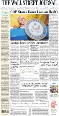 Duarte y Trump en primeras planas - portadas-19-jul-twsj