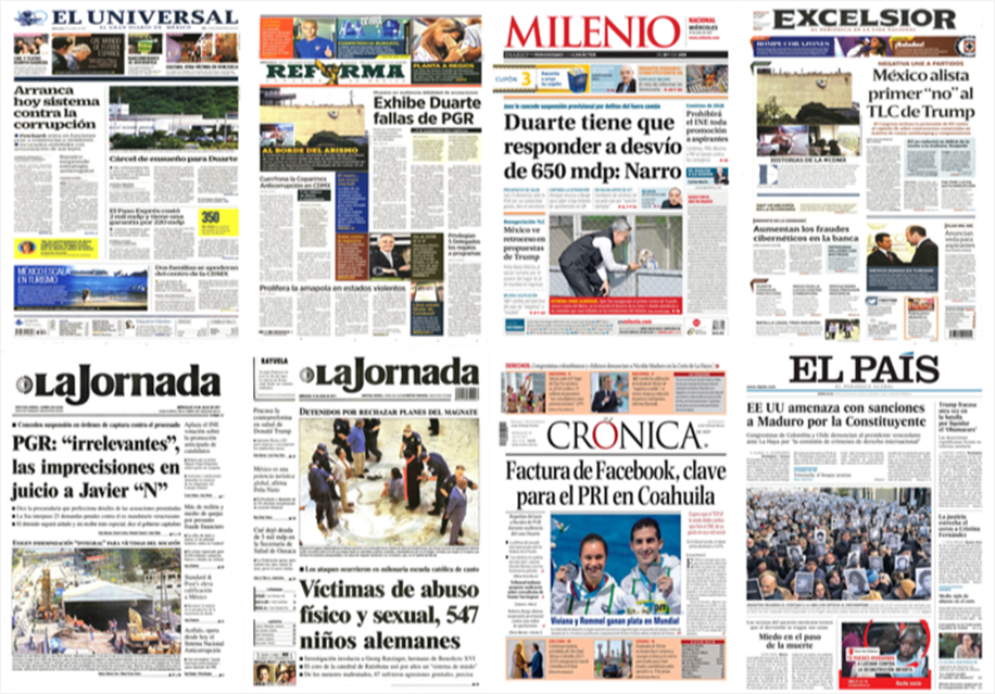 Duarte y Trump en primeras planas