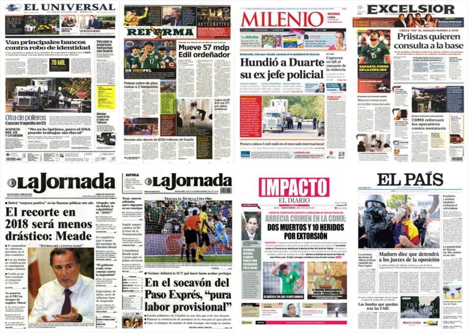 Texas, Duarte y Trump en primeras planas