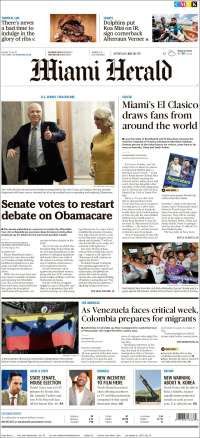 Tláhuac y Obamacare en primeras planas - portadas-26-jul-miami-h