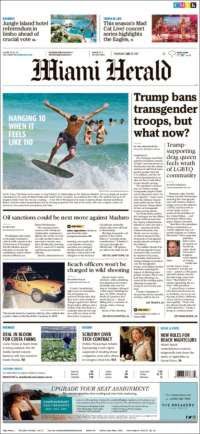 Tláhuac, EPN y Trump en primeras planas - portadas-27-jul-miami-h