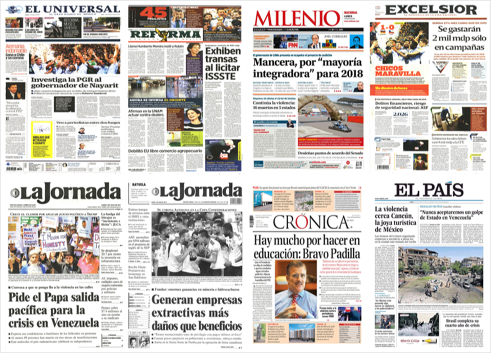 Mancera y Trump en primeras planas del lunes