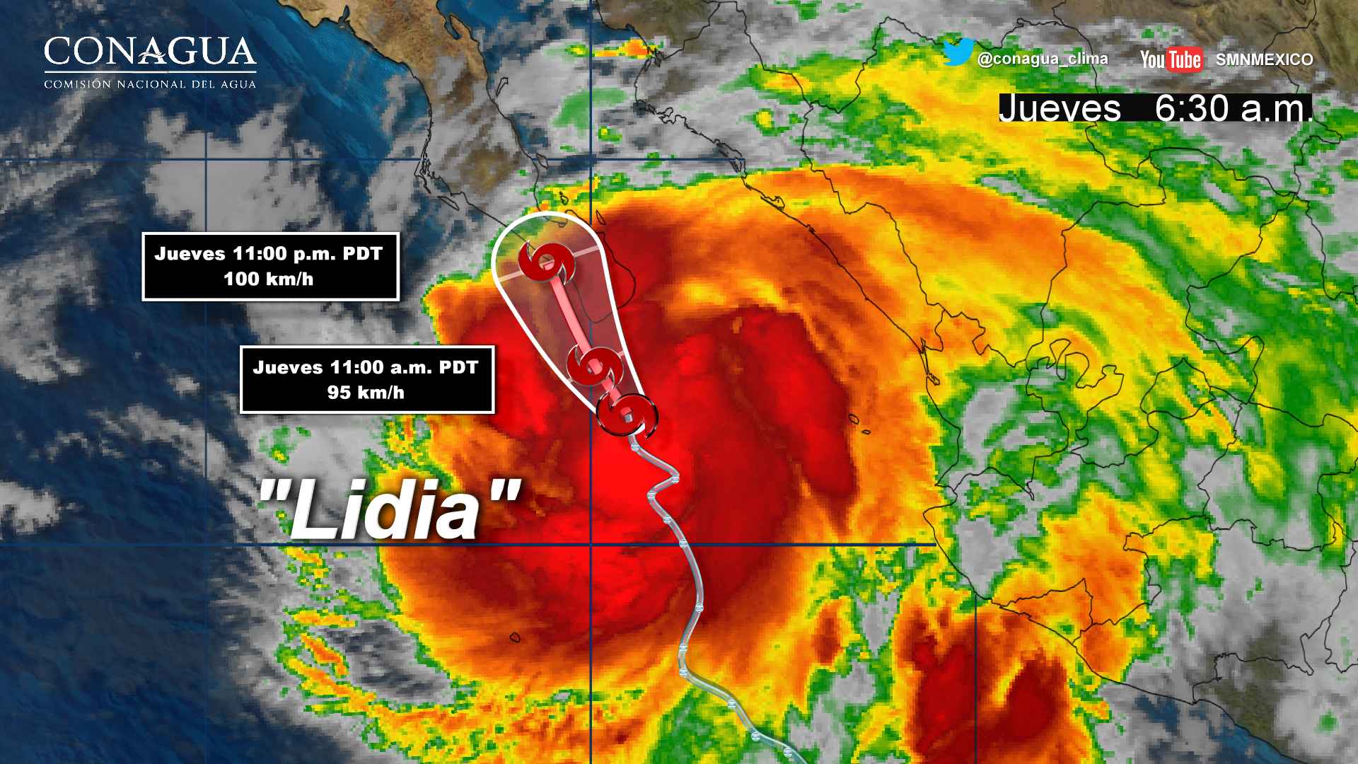 Tormenta Lidia mantiene las lluvias en gran parte del país - 3108
