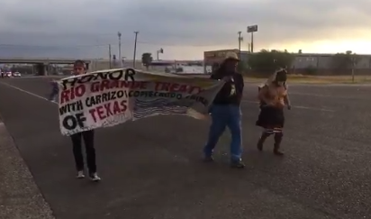 Protestan en Texas contra el muro fronterizo