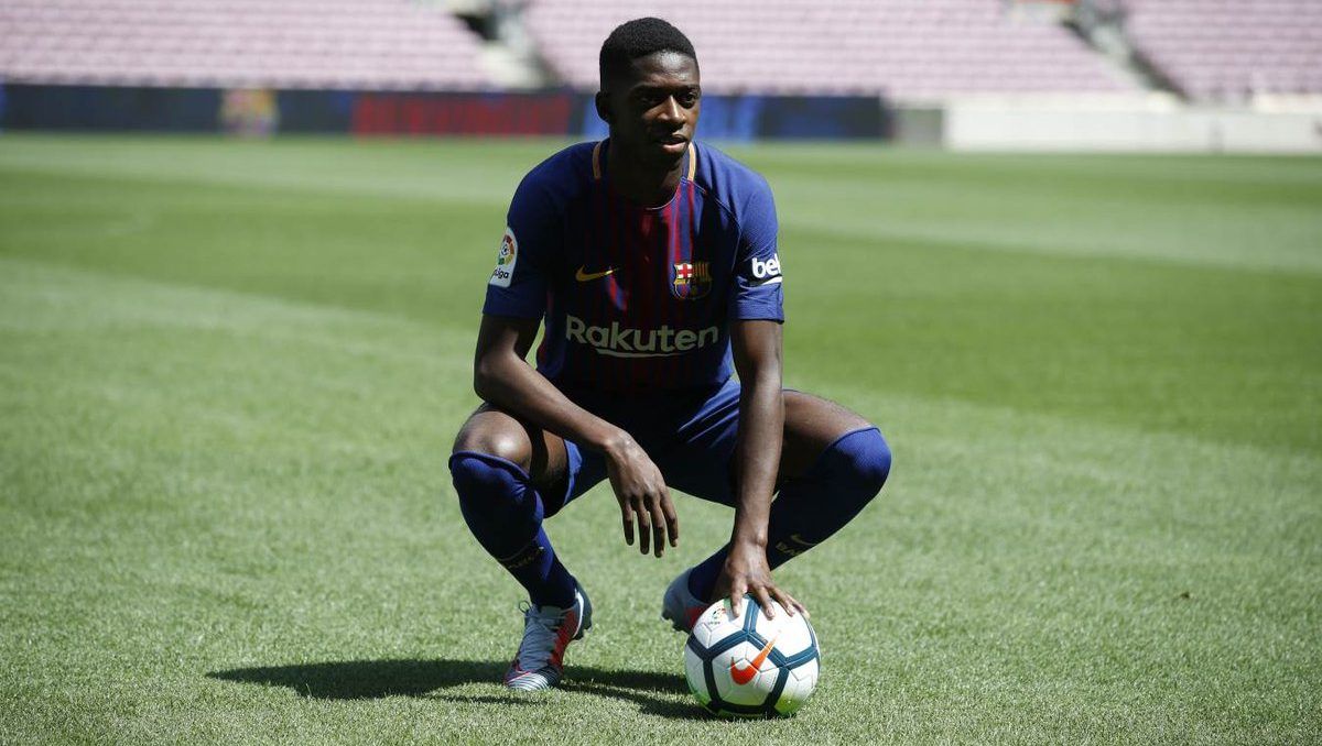 Barcelona presenta a Dembélé en el Camp Nou