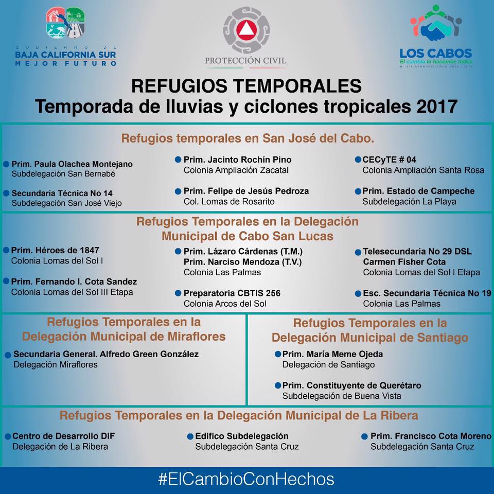 Suspenden clases en Los Cabos por depresión tropical - Foto-de-Ayuntamiento-de-Los-Cabo