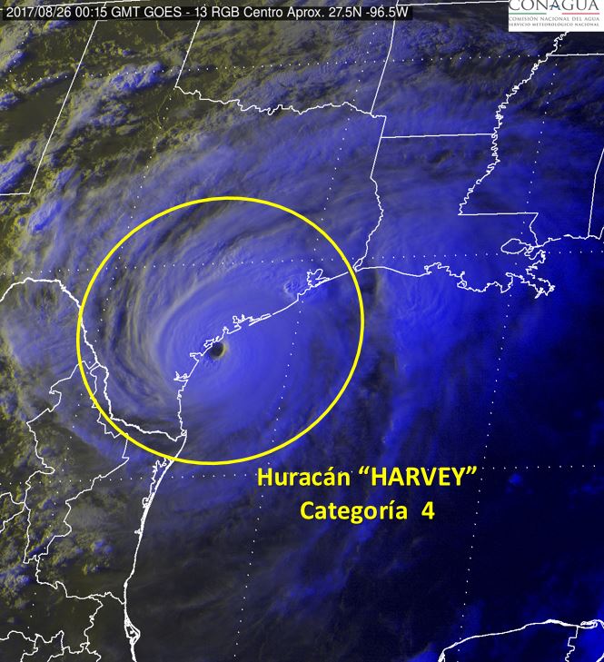 Huracán Harvey toca tierra en Texas - Foto-de-Conagua-2