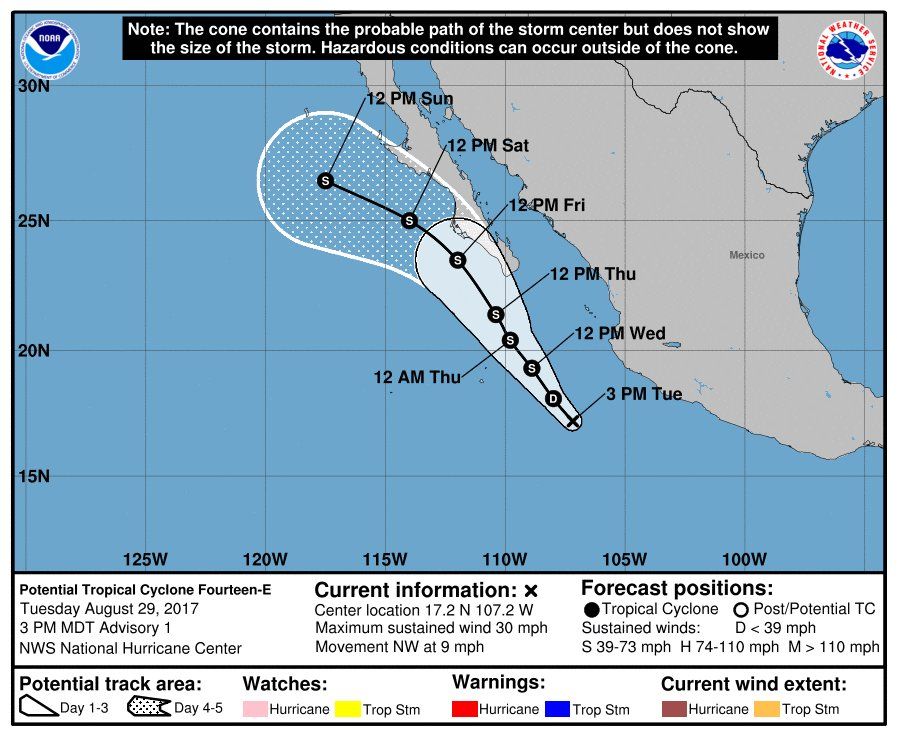 Suspenden clases en Los Cabos por depresión tropical - Foto-de-NHC