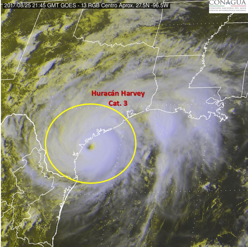 Huracán Harvey es un evento de riesgo extremo: SMN