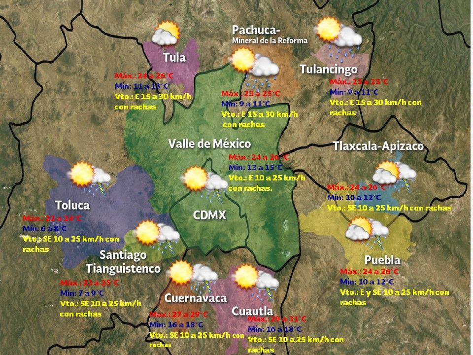 Tormentas fuertes afectarán el occidente del país - VDM-1308