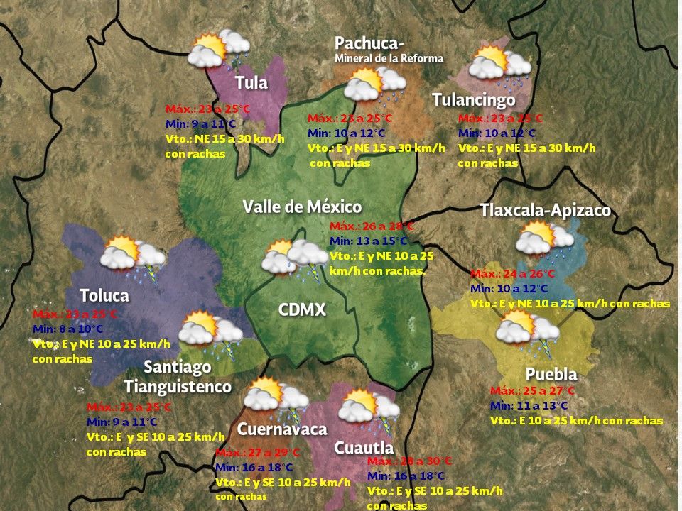 Altas temperaturas afectarán al menos 10 estados del país - VDM-2108