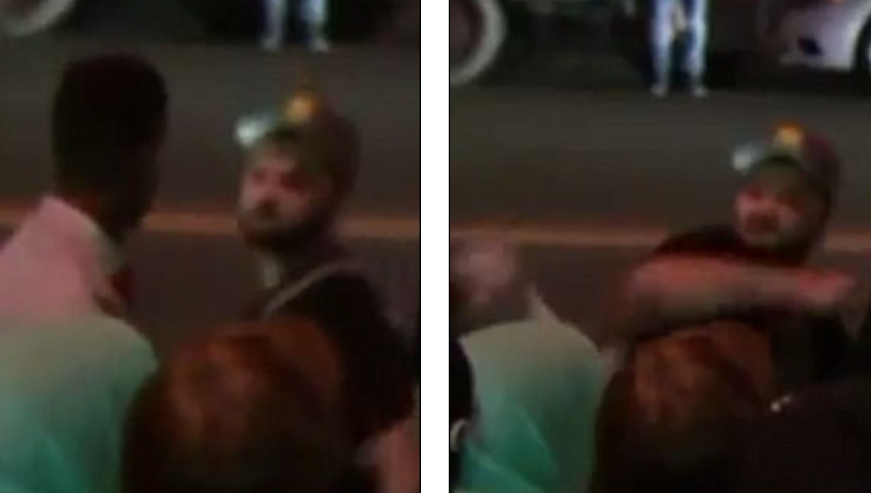 #Video: Hombre golpea a partidario de Trump