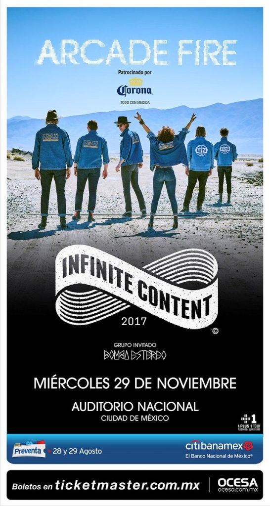 Arcade Fire anuncia concierto en la Ciudad de México - arcade-fire-flyer-546x1024