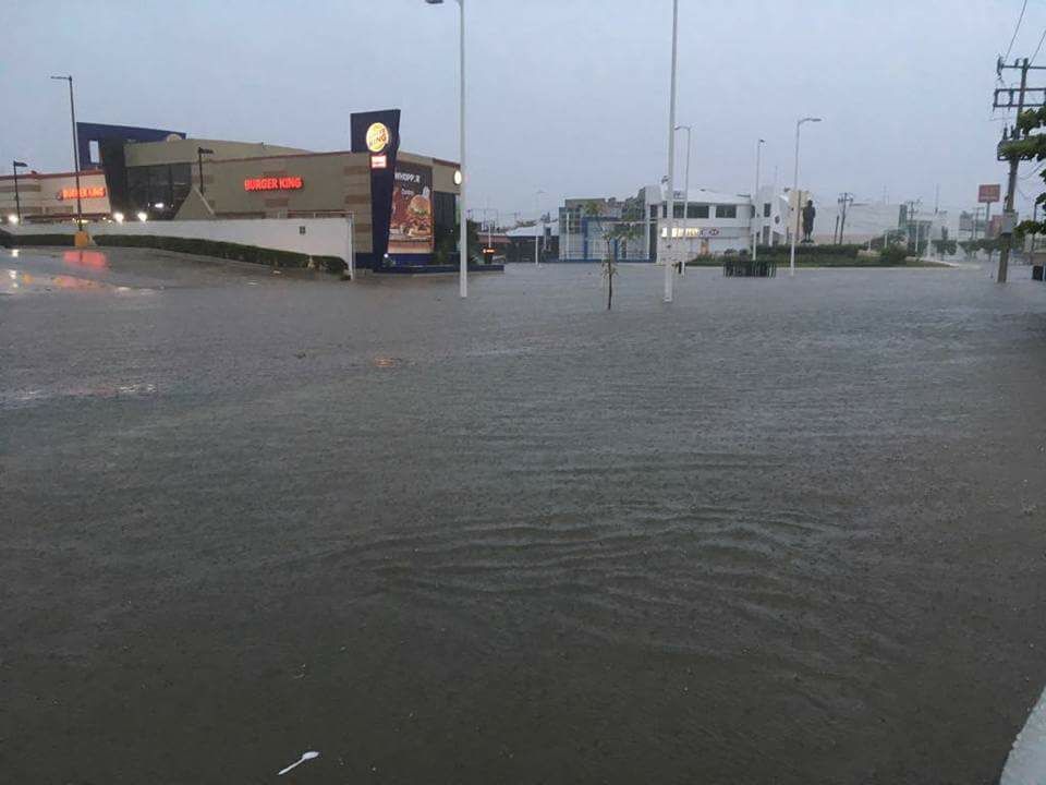 Inundaciones en Campeche tras el paso de Franklin