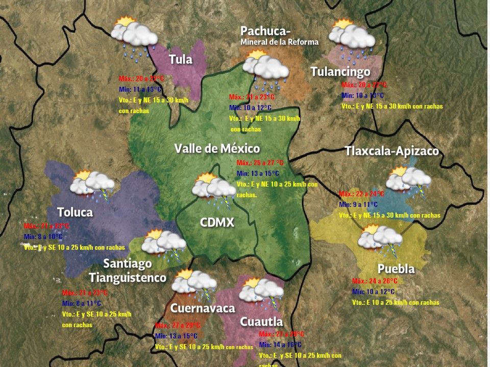 Prevén lluvia vespertina en el Valle de México - clima-12-agocdmx