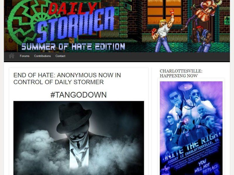 GoDaddy dejará de alojar sitio de supremacistas blancos - daily-stormer