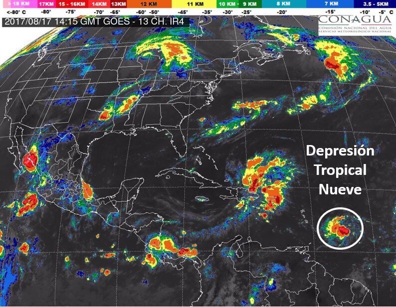Se forma depresión tropical en el Atlántico
