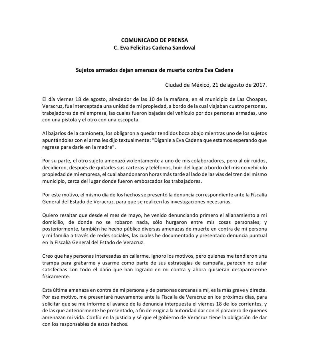 Eva Cadena denuncia amenazas de muerte - eva-cadena-23