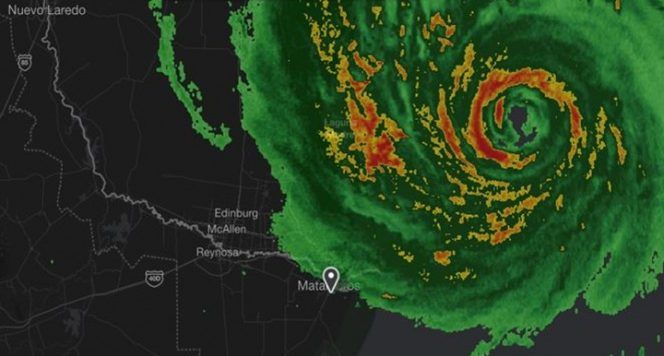 Tamaulipas mantiene alerta amarilla por huracán Harvey categoría 2