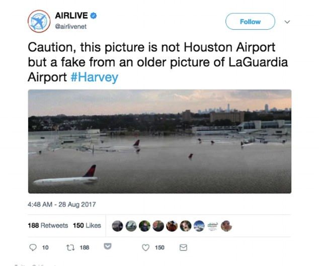 Difunden imágenes falsas tras paso de Harvey - laGuardia
