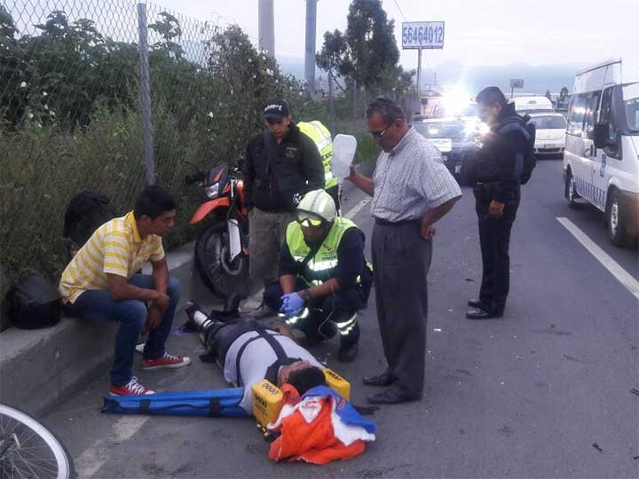 Choque de motocicletas deja dos heridos en la México-Puebla