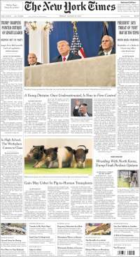 Paso Express, Julión Álvarez y Trump en primeras planas - portadas-11-ago-nyt
