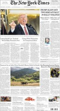 Lozoya, TLC y Trump en primeras planas - portadas-16-ago-nyt