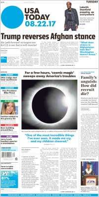 EPN, eclipse, Barcelona y Trump en primeras planas - portadas-22-ago-usat