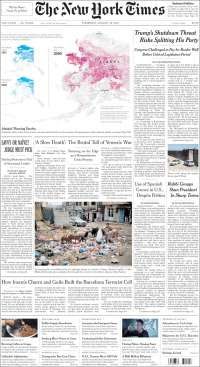 TLC, Paso Express y EE.UU. en primeras planas - portadas-24-ago-nyt