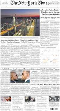 Sheinbaum y Trump en primeras planas - portadas-25-ago-nyt