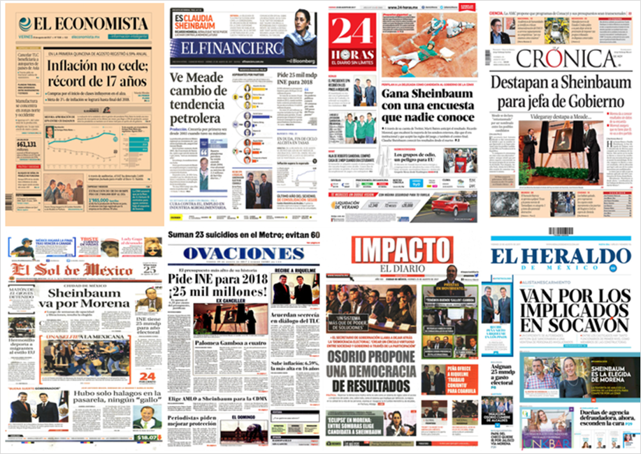 Sheinbaum y Trump en primeras planas - portadas-25-ago1