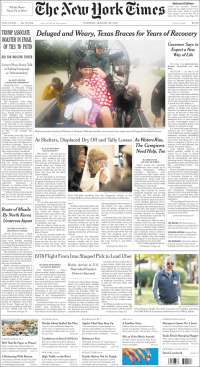 Monreal y Harvey en primeras planas - portadas-29-ago-nyt