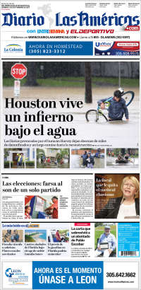 TLC, Monreal y Harvey en primeras planas - portadas-30-ago-las-americas