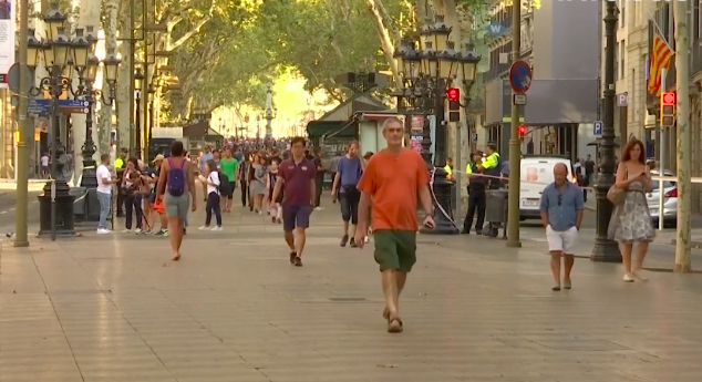 Las Ramblas de Barcelona un día después del atentado
