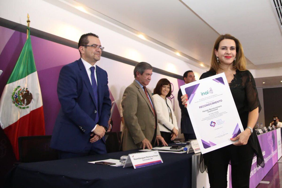 INAI reconoce al PRI como el partido más transparente de México