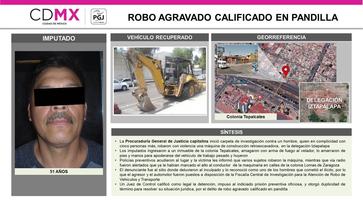 Investigan robo de retroexcavadora en Iztapalapa - robo-retroexcavadora-1
