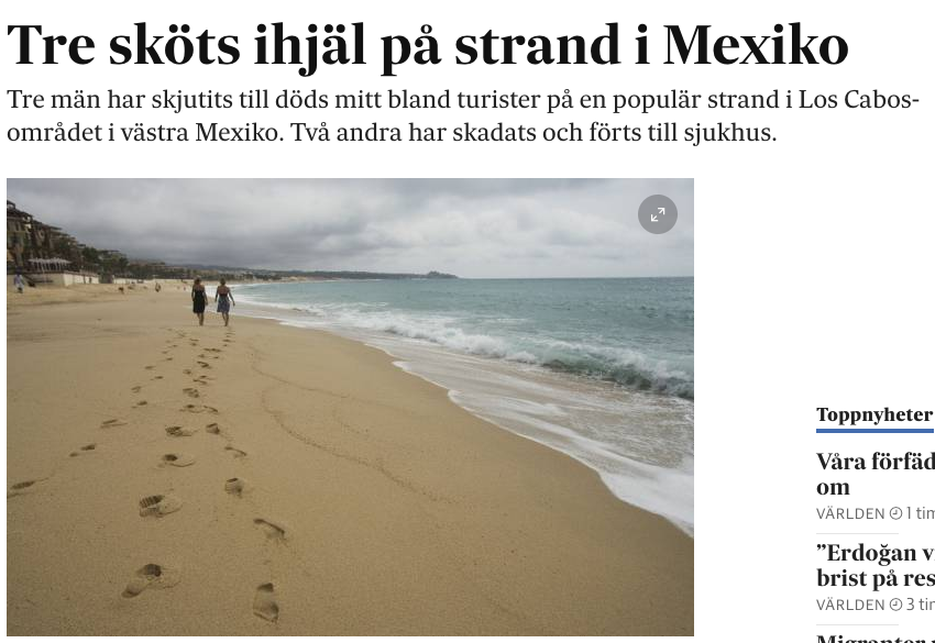 Reacciones de la prensa internacional por matanza en Los Cabos - tres-suecia